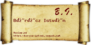 Böröcz István névjegykártya